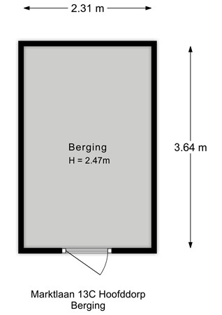 Floorplan - Marktlaan 13C, 2132 DL Hoofddorp